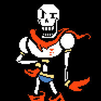 A colored version of Papyrus' battle spite